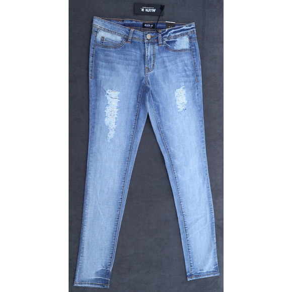 ABS by Allen Schwartz Denim - Allen B. by Allen Schwartz Women Blue Distressed Jeans 6